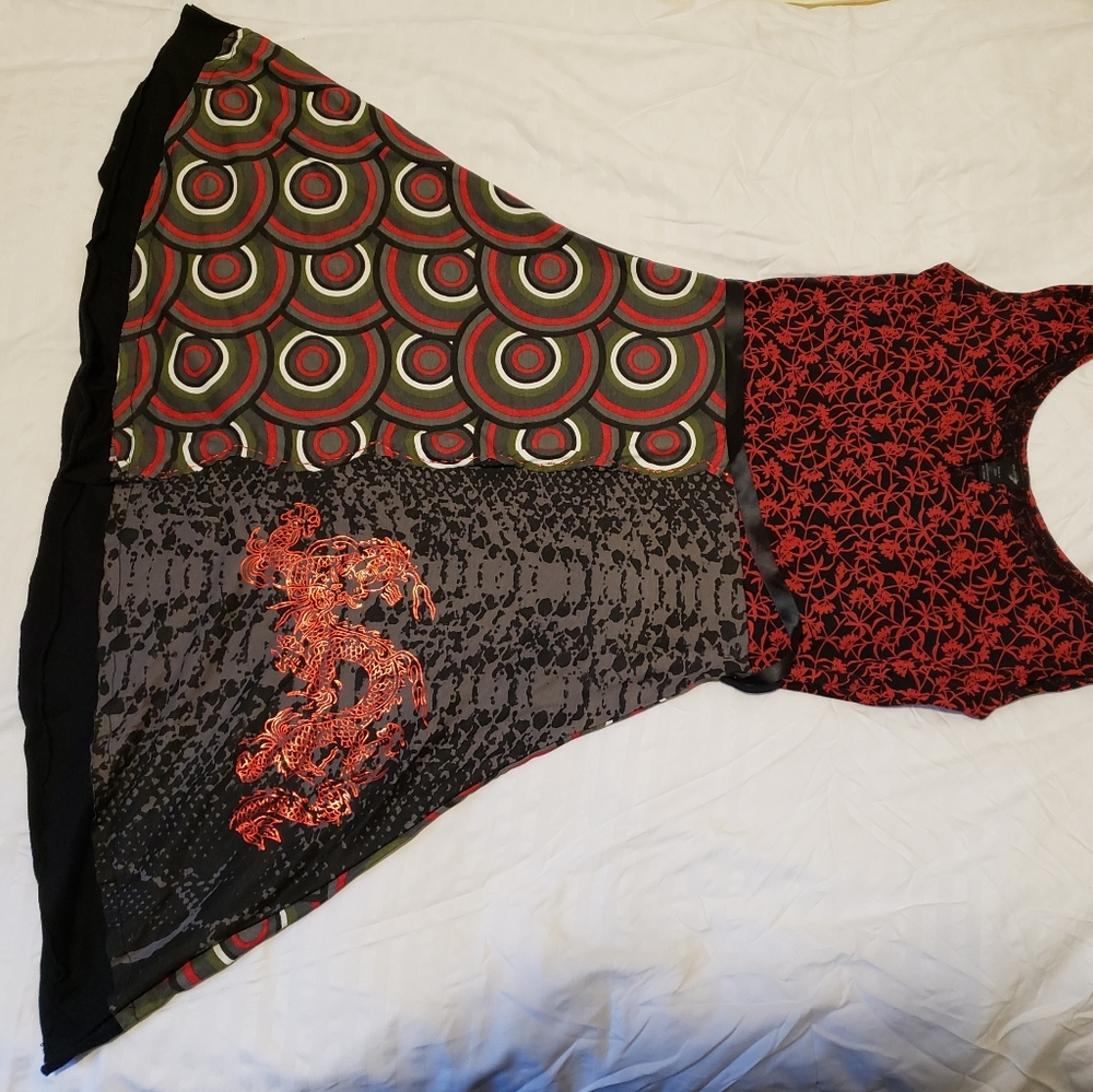 Desigual Multipatterned Sleeveless Dress